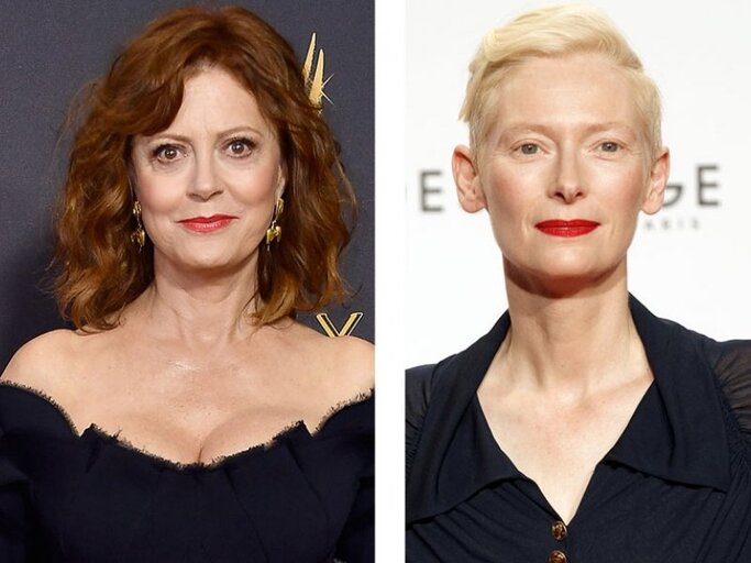 Promi-Vorbilder wie die Schauspielerinnen Susan Sarandon und Tilda Swinton zeigen, wie unterschiedlich schön die Weiblichkeit sein kann. | © Getty Images | Frazer Harrison | Sylvain Lefevre